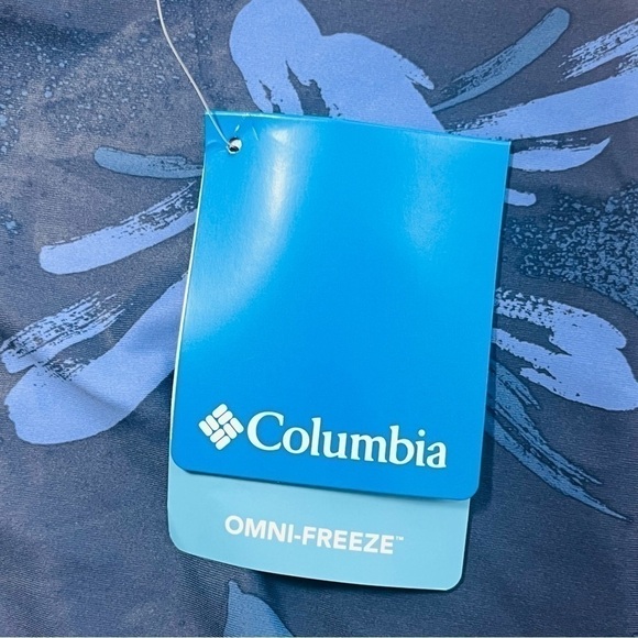 COLUMBIA Chill River short sleeve shirt back keyhole openings blue size S - Picture 12 of 15